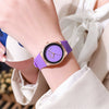 Women's Niche Quartz Watch Alloy Case Silicone Strap Stainless Steel Clasp Round Dial Leisure Style