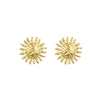 Women's Niche Retro Pleated Texture Stainless Steel 18K Electroplated Earrings