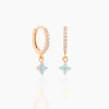 Women's Niche Style Copper Flower Earrings With Zircon Microembedded