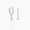Women's Niche Style Copper Flower Earrings With Zircon Microembedded