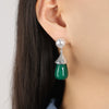 Women's Niche 316L Stainless Steel Goldplated Water Drop Pendant Earrings Jewelry