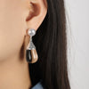 Women's Niche 316L Stainless Steel Goldplated Water Drop Pendant Earrings Jewelry