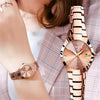 Women's Nonmechanical Waterproof Luminous Watch Alloy Tungsten Steel Color Round Dial Leisure Style