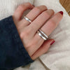 Women's Normcore Doublelayer Twisted Line 925 Sterling Silver Heart Ring