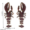 Women's Ocean Series S925 Silver Needle Earrings With Rhinestones And Set With Diamonds Featuring Lobster Dragonfly Crab Designs