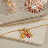Women's Ocean Style Casual Fish Shell Necklace Stainless Steel Geometric Pattern Electroplated