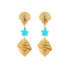 Women's Ocean Wind Earrings Stainless Steel Star Geometric Electroplated Jewelry