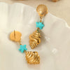 Women's Ocean Wind Earrings Stainless Steel Star Geometric Electroplated Jewelry