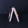 Women's Old Money Style Alloy Pearl Hoop Earrings Geometric Large Circle Electroplated Fashion Earrings