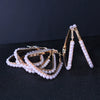 Women's Old Money Style Alloy Pearl Hoop Earrings Geometric Large Circle Electroplated Fashion Earrings