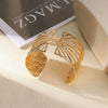 Women's Open Bracelet Iron Gold Platinum Electroplating Exaggerated Elegant Fashion Shape Pattern Allmatch