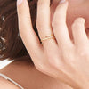 Women's Open Copper Ring With Geometric Multi Layer Design And Electroplated Gold Finish Fashion Index Finger Ring
