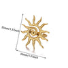 Women's Open Flower Ring In Goldplated Stainless Steel Fivepetal Floral Design With Textured Botanical Style