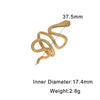 Women's Open Snake Ring In Gold Plated Stainless Steel With Simple Animal Pattern And Unique Exaggerated Design