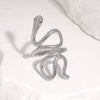 Women's Open Snake Ring In Gold Plated Stainless Steel With Simple Animal Pattern And Unique Exaggerated Design
