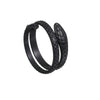 Women's Open Snakeshaped Titanium Steel Ring With Geometric Design And Electroplating