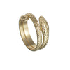Women's Open Snakeshaped Titanium Steel Ring With Geometric Design And Electroplating