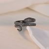 Women's Open Snakeshaped Titanium Steel Ring With Geometric Design And Electroplating