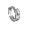 Women's Open Snakeshaped Titanium Steel Ring With Geometric Design And Electroplating