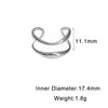 Women's Open Stainless Steel Ring With Electroplated Geometric Line Design Simple Minimalist Adjustable Jewelry