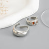 Women's Open Toe Ring In Alloy With Geometric Glass Crystal Embellishment And Stacked Style Design
