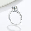 Women's Opening Moissanite Ring S925 Sterling Silver Geometric Electroplated