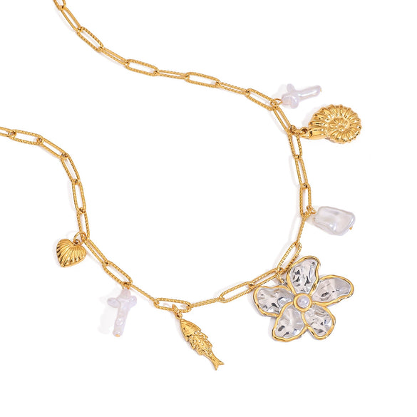 Women's Original Design Minimalist Geometric Stainless Steel And Titanium Steel Necklace With Electroplating