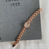 Women's Oval Alloy Bracelet Watch With Diamondencrusted Antique And Fashion Style