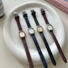 Women's Oval Alloy Case Quartz Watch With Pu Leather Belt And Stainless Steel Horseshoe Buckle Printed Logo Onion Crown Mineral Reinforced Glass Mirror