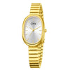 Women's Oval Alloy Case Titanium Alloy Strap Quartz Watch