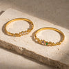 Women's Oval Branchshaped Stainless Steel Bracelet With Zircon Inlay And Minimalist Plated Design