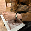 Women's Oval Dial Alloy Case Genuine Leather Strap Stainless Steel Buckle Waterproof Retro Exquisite Watch With Mineral Reinforced Glass Mirror
