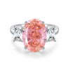 Women's Oval Goose Yellow Ring S925 Sterling Silver With Pigeon Egg Ice Flower Zircon And Imported High Carbon Diamond