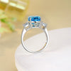 Women's Oval Goose Yellow Ring S925 Sterling Silver With Pigeon Egg Ice Flower Zircon And Imported High Carbon Diamond