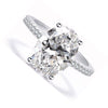 Women's Oval Platinum Plated Alloy Zircon Ring Geometric Engagement Hand Jewelry