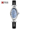 Women's Oval Waterproof Quartz Watch With Motherofpearl Plate And Belt Made Of Alloy Zinc Alloy Stainless Steel And Belt Materials