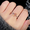 Women's Padparadscha Pigeon Egg Ring 925 Silver High Carbon Diamond Ice Flower Cut Zircon Geometric Design