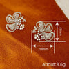 Women's Pastoral Style Flower Earrings Copper With Micro Inlaid Zirconia