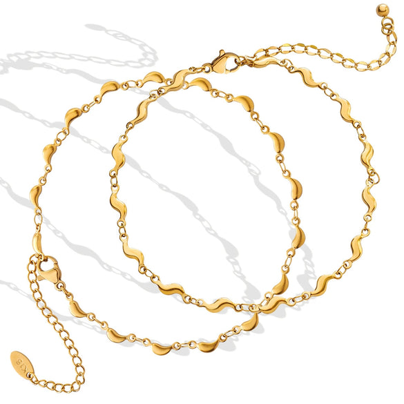 Women's Pastoral Style Geometric 316L Stainless Steel Anklet