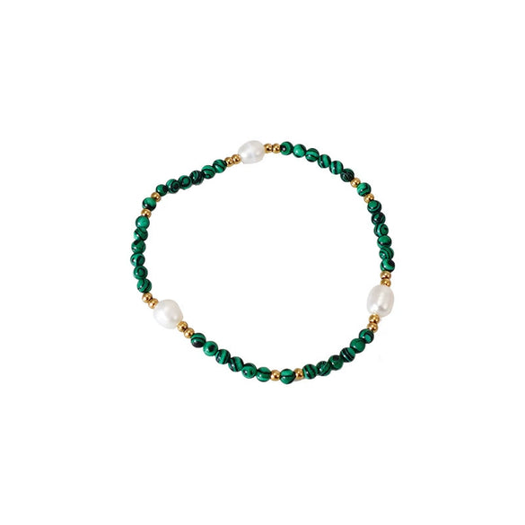 Women's Peacock Bracelet Natural Pearl Handmade Niche Design Nonfading Retro New Chinese Style