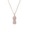 Women's Peanut Pendant Necklace With 18K Rose Gold Diamondencrusted Pearl Mixed Gem Inlay Geometric Style Titanium Steel Ochain
