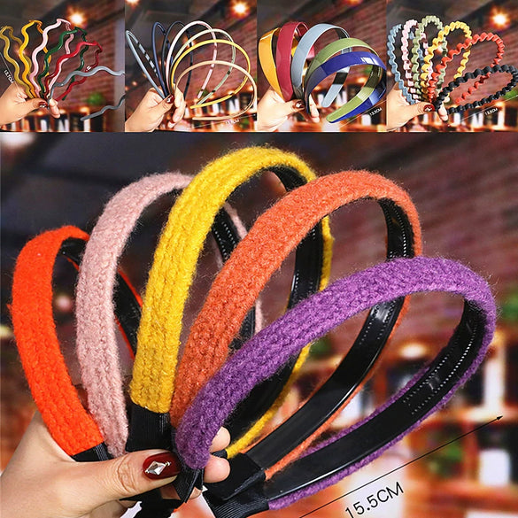 Women's Pearl Beaded Braided Hair Band Elegant Simple Versatile Headwear Accessory