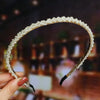Women's Pearl Beaded Braided Hair Band Elegant Simple Versatile Headwear Accessory