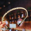 Women's Pearl Beaded Braided Hair Band Elegant Simple Versatile Headwear Accessory
