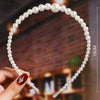 Women's Pearl Beaded Braided Hair Band Elegant Simple Versatile Headwear Accessory