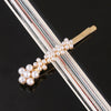 Women's Pearl Bow Hair Clip Handwoven Lolita Hair Accessory Simple Natural Barrette