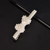 Women's Pearl Bow Hair Clip Handwoven Lolita Hair Accessory Simple Natural Barrette