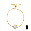 Women's Pearl Bracelet With Gold Plated Zircon Heart Cross And Crown Charms Sparkling Colorful Gemstone Hand Chain Ornament