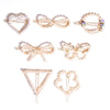 Women's Pearl Butterfly Frog Hair Clip With Electroplated Finish Elegant Rhinestone Heart Flower Hair Accessory