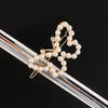 Women's Pearl Butterfly Frog Hair Clip With Electroplated Finish Elegant Rhinestone Heart Flower Hair Accessory